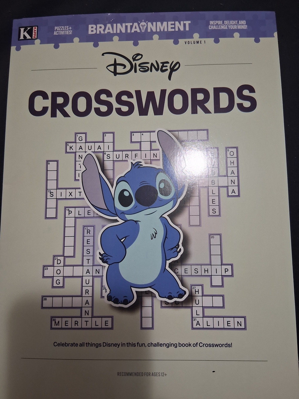 New Disney Crossword Puzzle Book Stitch Cover